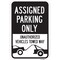 Signmission Assigned Parking Only Unauthorized Vehicles Towed Heavy-Gauge Aluminum, 12" x 18", A-1218-25299 A-1218-25299 - alternate 1